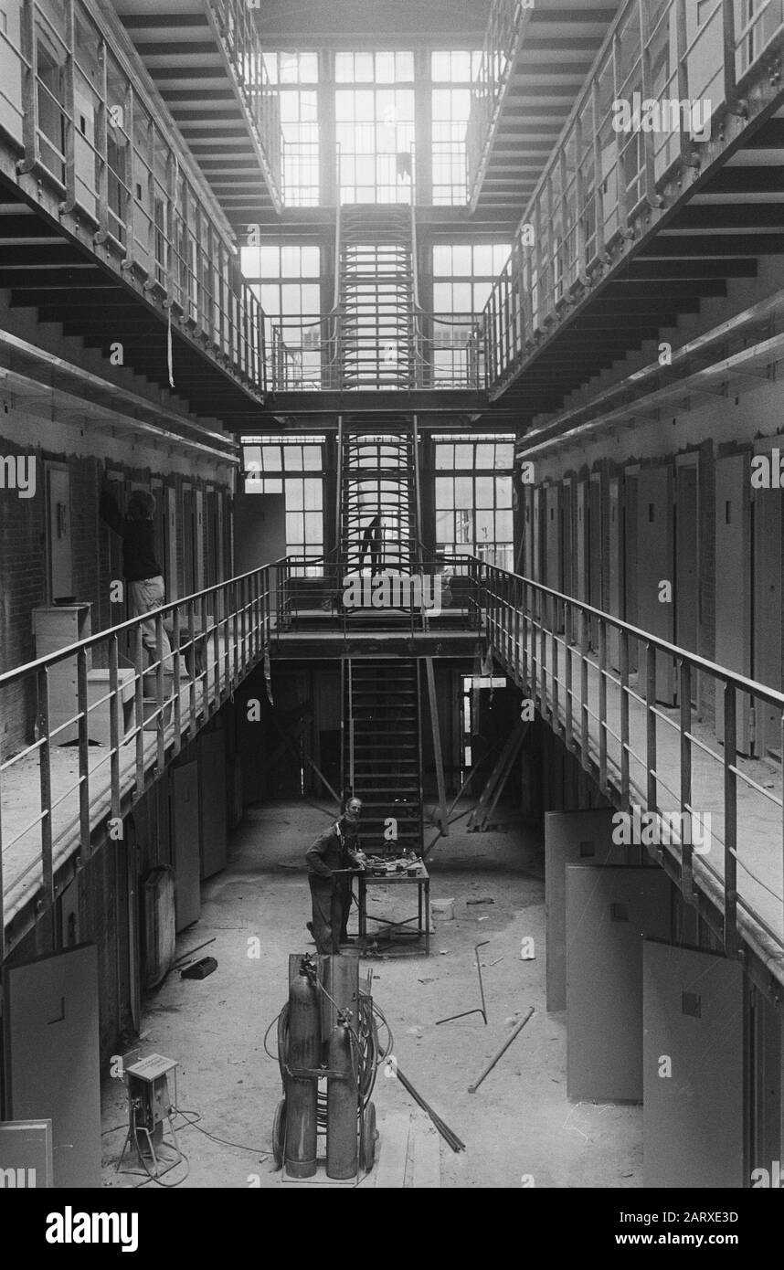 Ehemaliges Haus van Bewaring Havenstraat; Innen- und Außendatum: 28. Juli 1986 Stockfoto