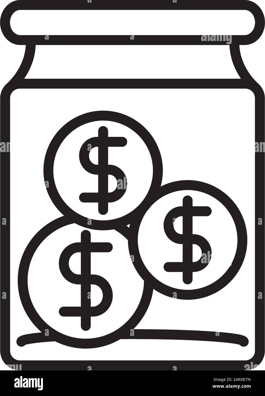 Business Cash Money Line Design Vektorgrafiken Stock Vektor