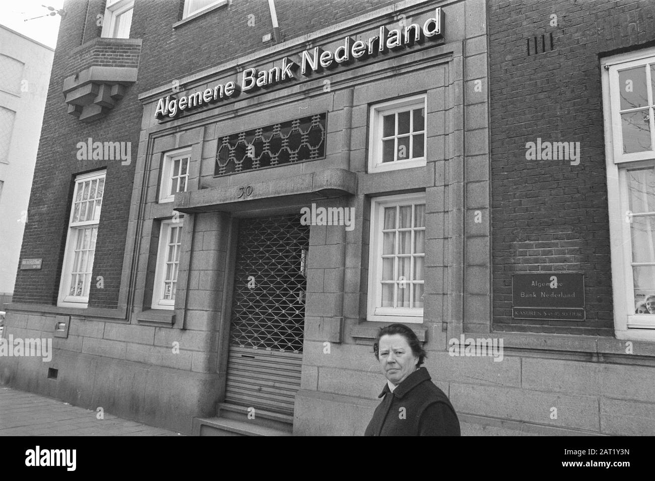 Exterieur General Bank Nederland, Van Baerlestraat, Amsterdam Datum: 7. März 1972 Standort: Amsterdam, Noord-Holland Schlüsselwörter: Banks persönlicher Name: General Bank Nederland Stockfoto