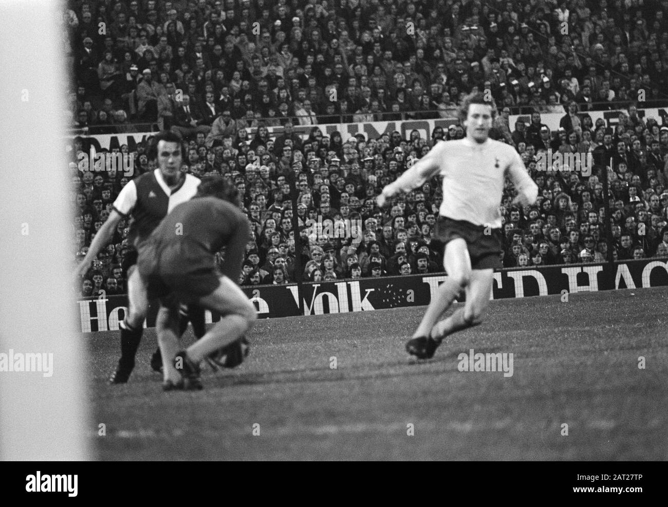 Feyenoord gegen Tottenham Hotspur 2-0, Finale UEFA Cup Game Moments Datum: 29. Mai 1974 Schlagwörter: Sport, Fußball-Institution Name: Feyenoord, Tottenham Hotspur, UEFA-Pokal Stockfoto