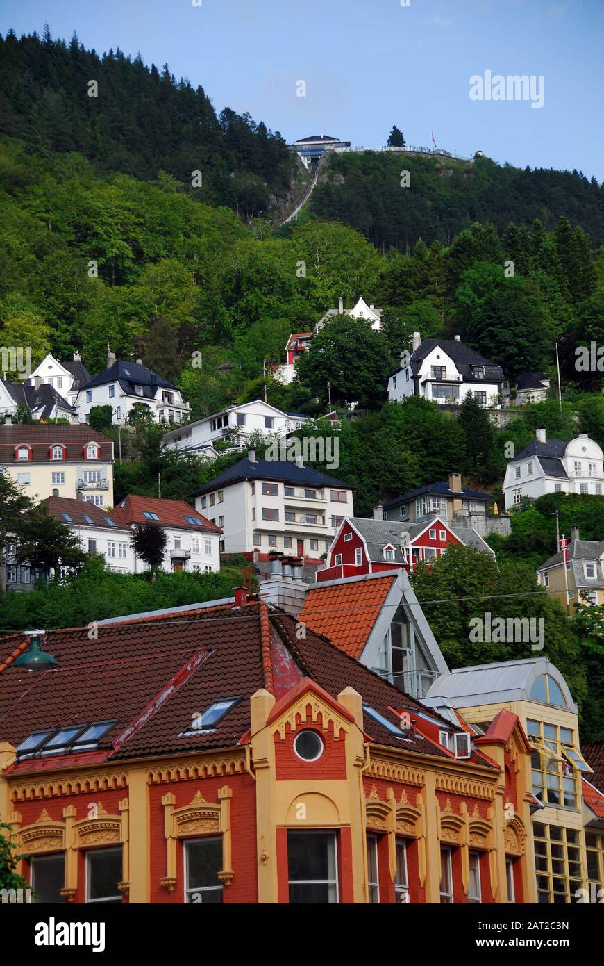 Norwegen, Bergen, Fischmarkt und Gebäude 01 Stockfoto