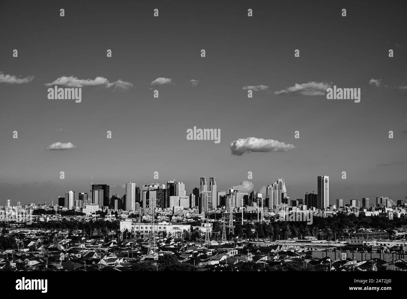 Ein Sommernachmittag über der Stadt Stockfoto