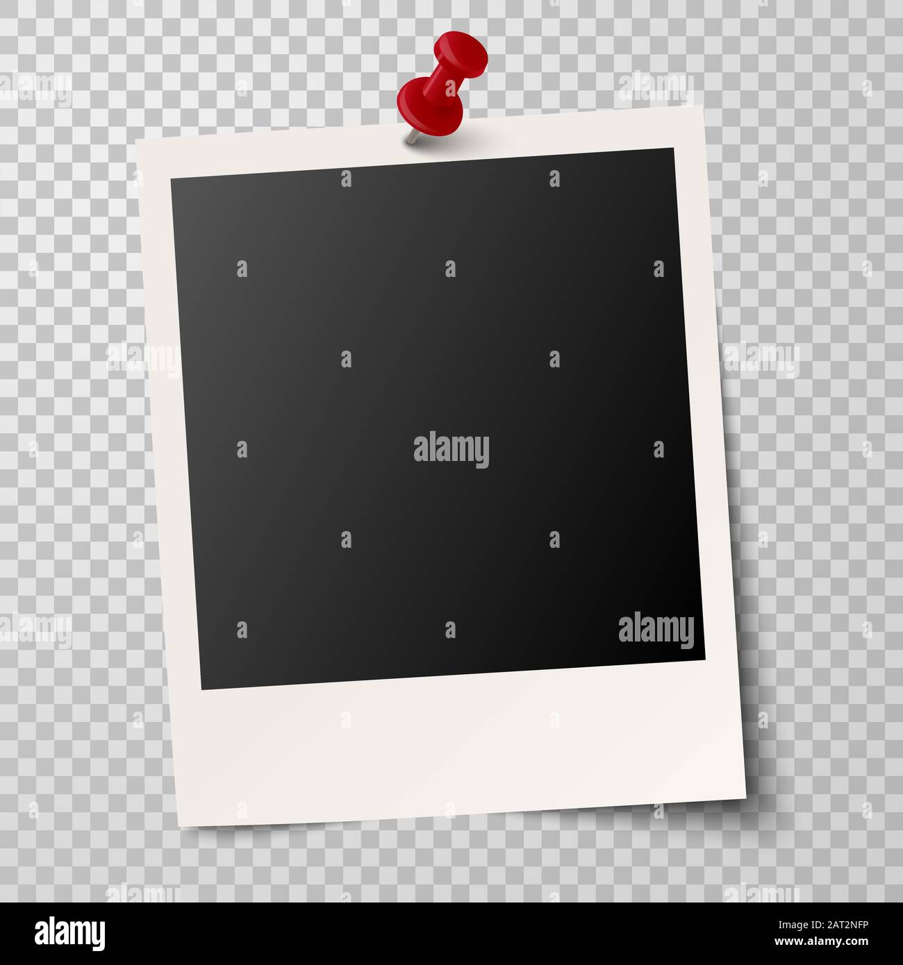 Alter Bilderrahmen mit Transparenz, die Schatten zeigt Stock Vektor