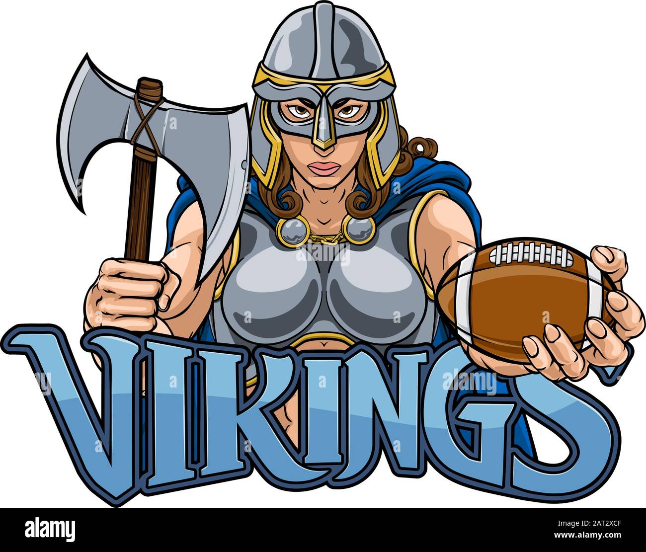 Viking Software keltischen Ritter Fußball Kriegerin Stock Vektor