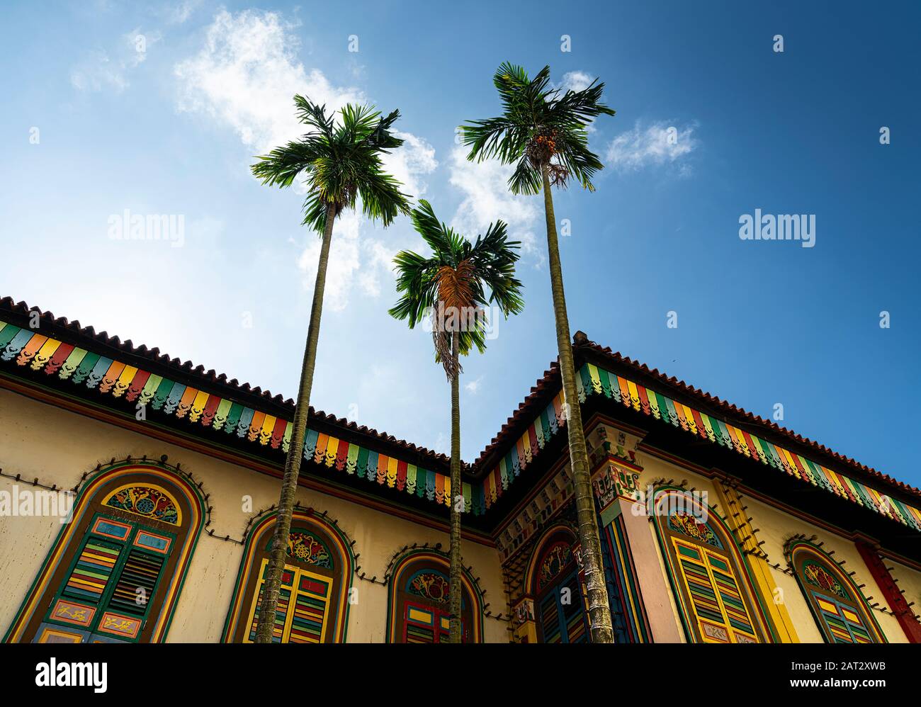 Singapur. Januar 2020. Bunte Häuser in Der Kleinen Nachbarschaft Indiens Stockfoto
