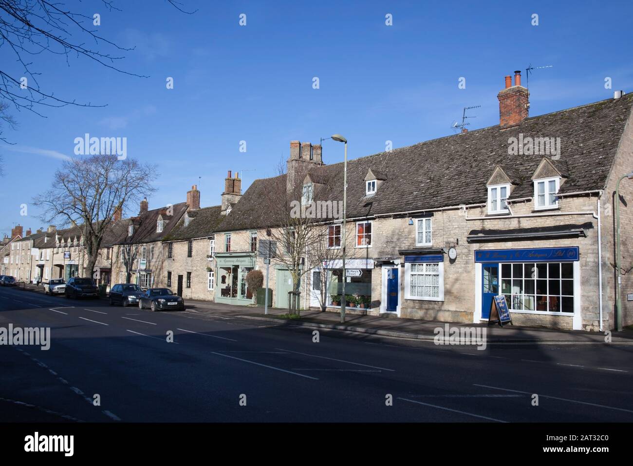 Corn Street, Witney, Oxon, Großbritannien Stockfoto