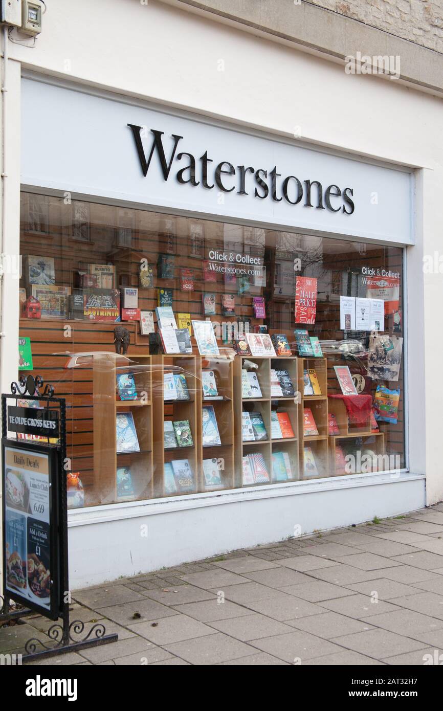 Die Ladenfront von Waterstones in Witney, Oxfordshire, Großbritannien Stockfoto