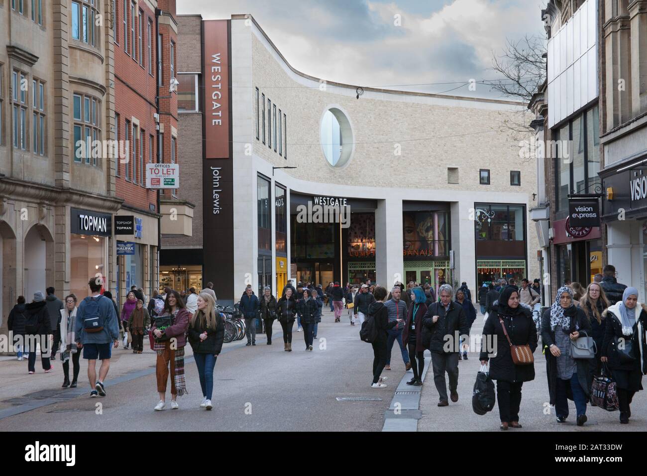 Queen Street in Oxford, Großbritannien Stockfoto