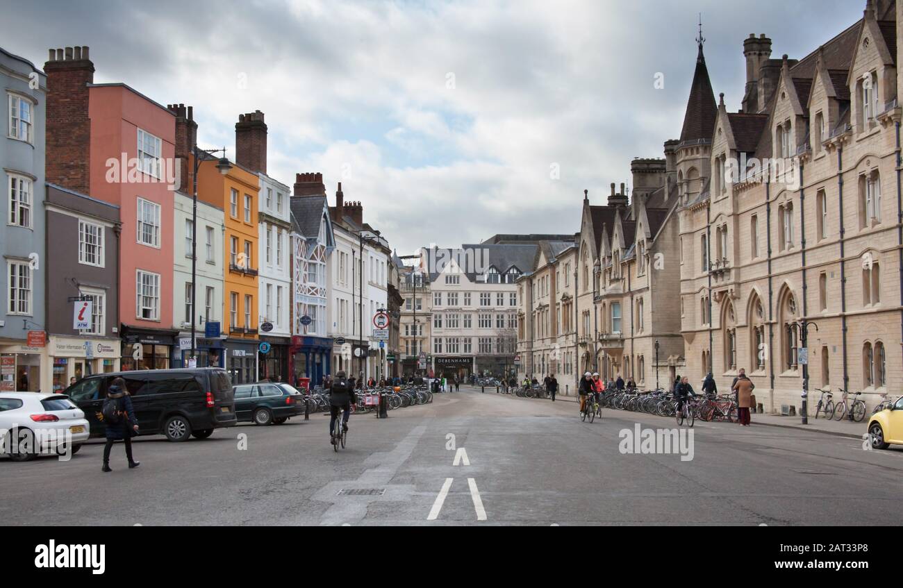 Broad Street, Oxford, Großbritannien Stockfoto