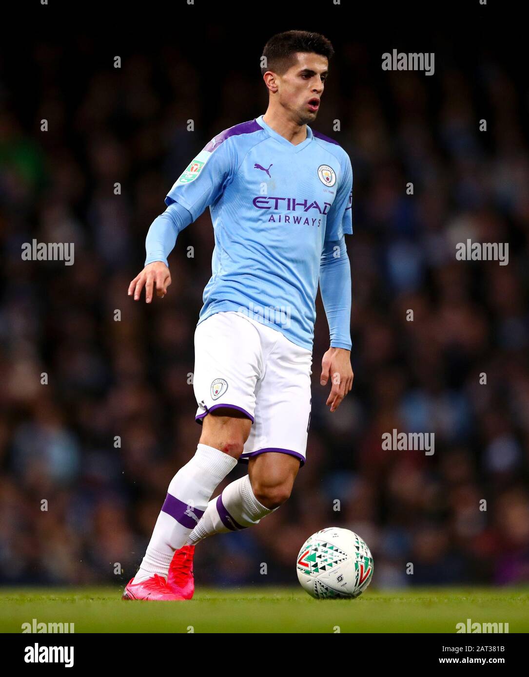 Joao Cancelo von Manchester City beim Carabao Cup Halbfinale, Rückspiel im Etihad Stadium, Manchester. Stockfoto