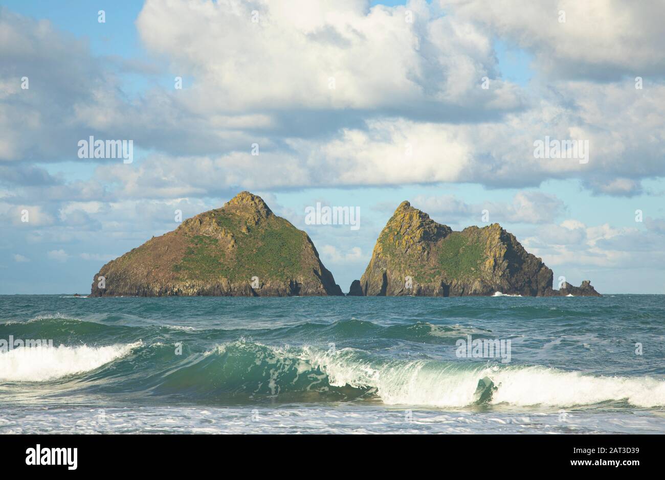 Carters Rocks Holywell Bay Stockfoto