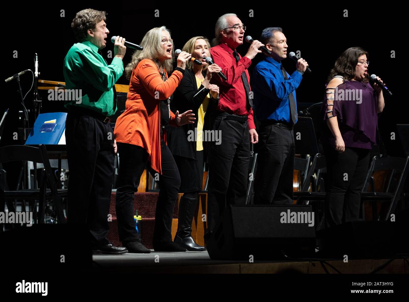 Washington DC, USA - 22. Januar 2020 - Die Chromatik spielt vor einer Aufführung des National Symphony Orchestra von Gustav Holsts "The Planets", Wedne Stockfoto