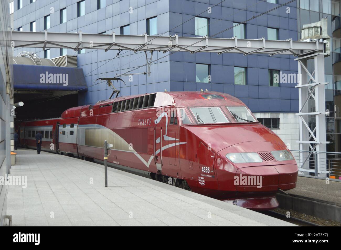 Bereit zur Abfahrt von Brussel Zuid Stockfoto