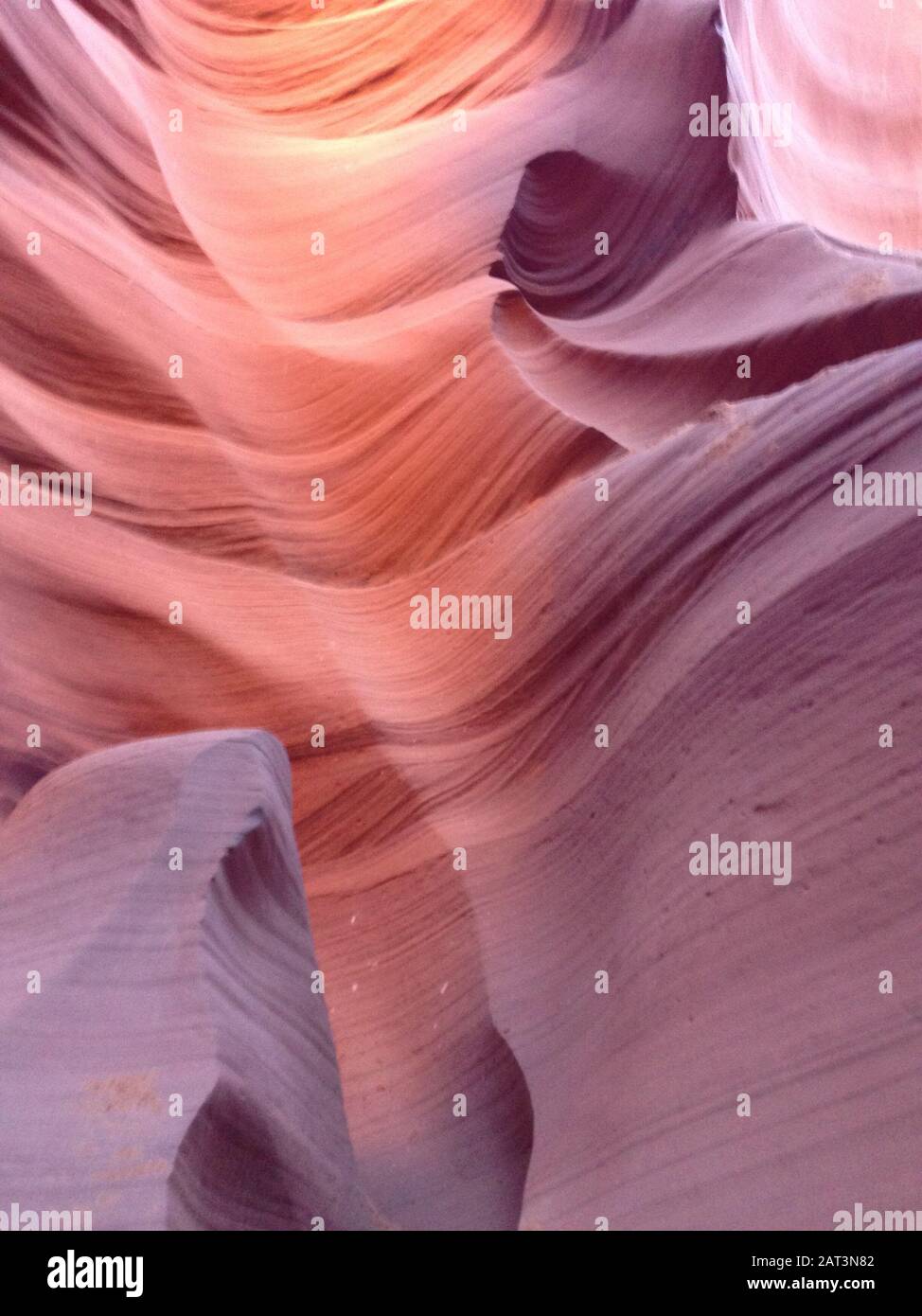 Sandstein Felsformationen, Lower Antelope Canyon, Page, Arizona, USA Vereinigte Staaten von Amerika Stockfoto