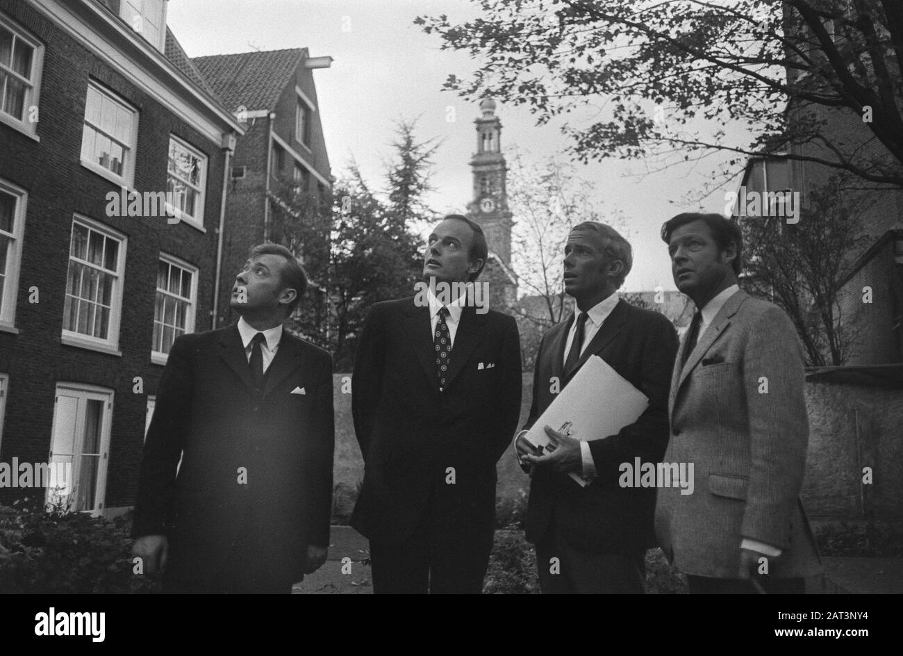 Howard Johnsonhotel in restaurierten Kanalhäusern in Prinsengracht, Amsterdam Datum: 26. Oktober 1970 Lage: Amsterdam, Noord-Holland Schlüsselwörter: Kanalhäuser Stockfoto