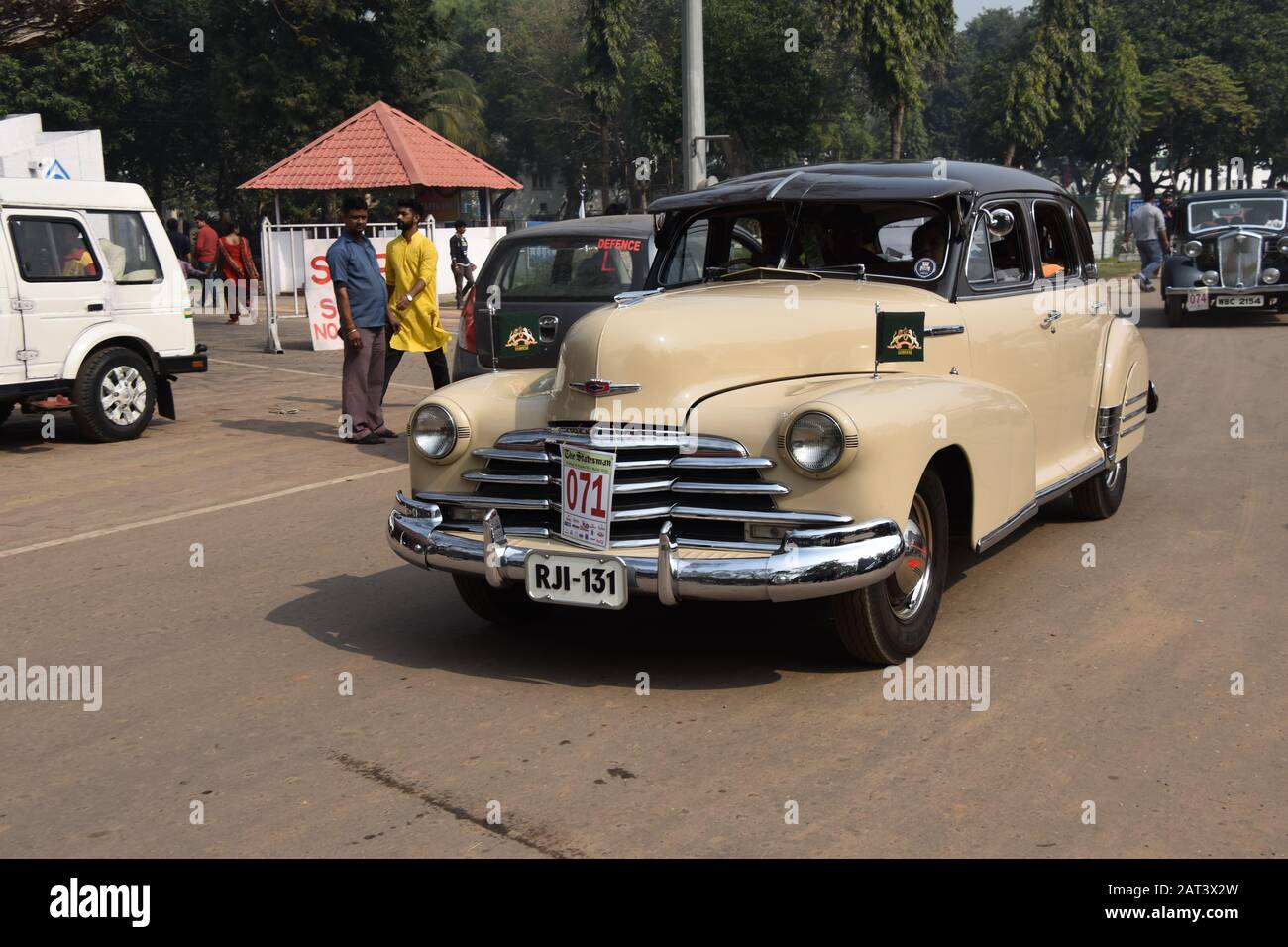 1947 Chevrolet Fleetmaster mit 6-Zylinder-Motor. Indien RJI 131. Stockfoto