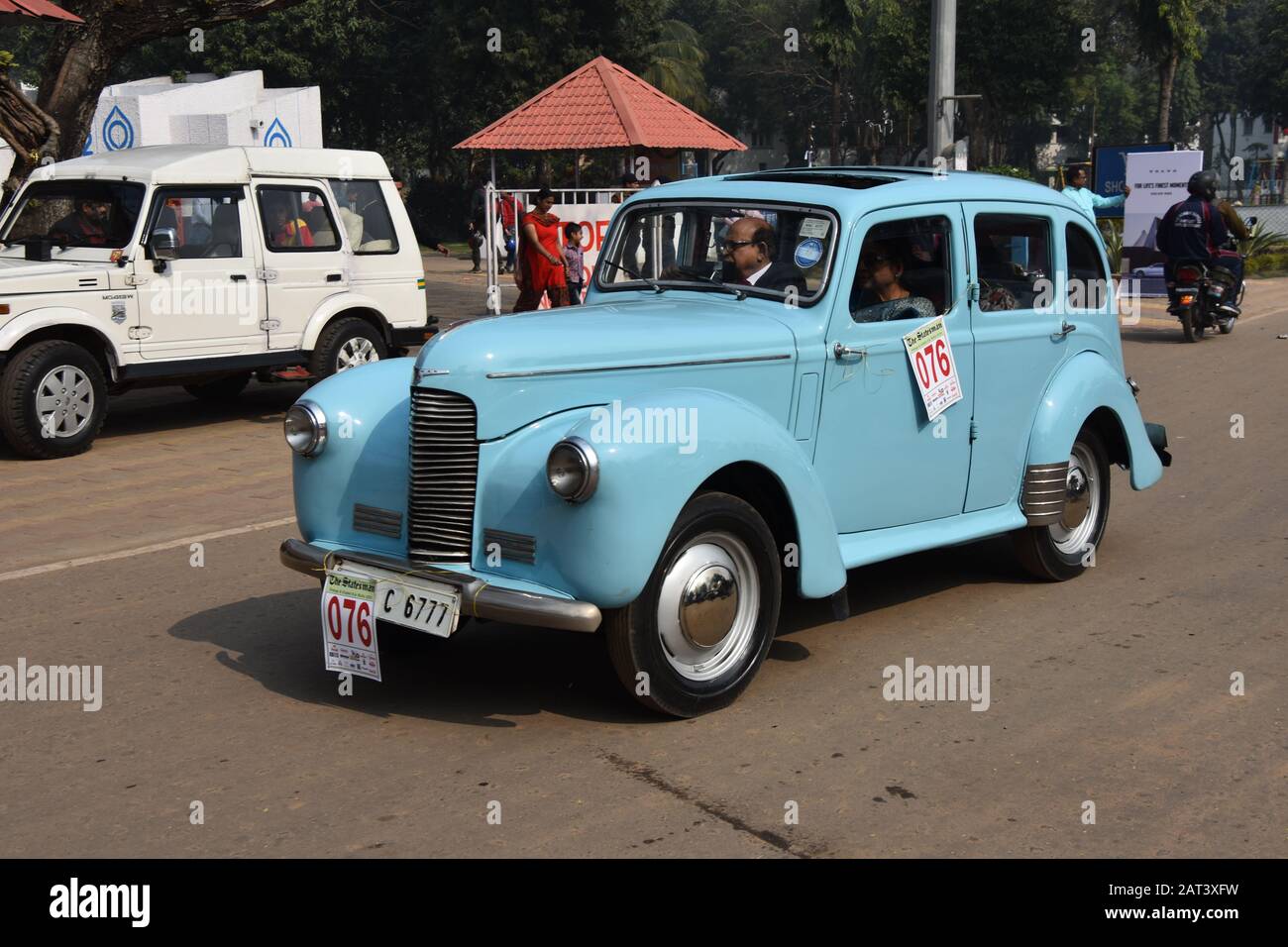 1948 Hillman Auto mit 10 ps und 4-Zylinder-Motor. Indien WBC 6777. Stockfoto
