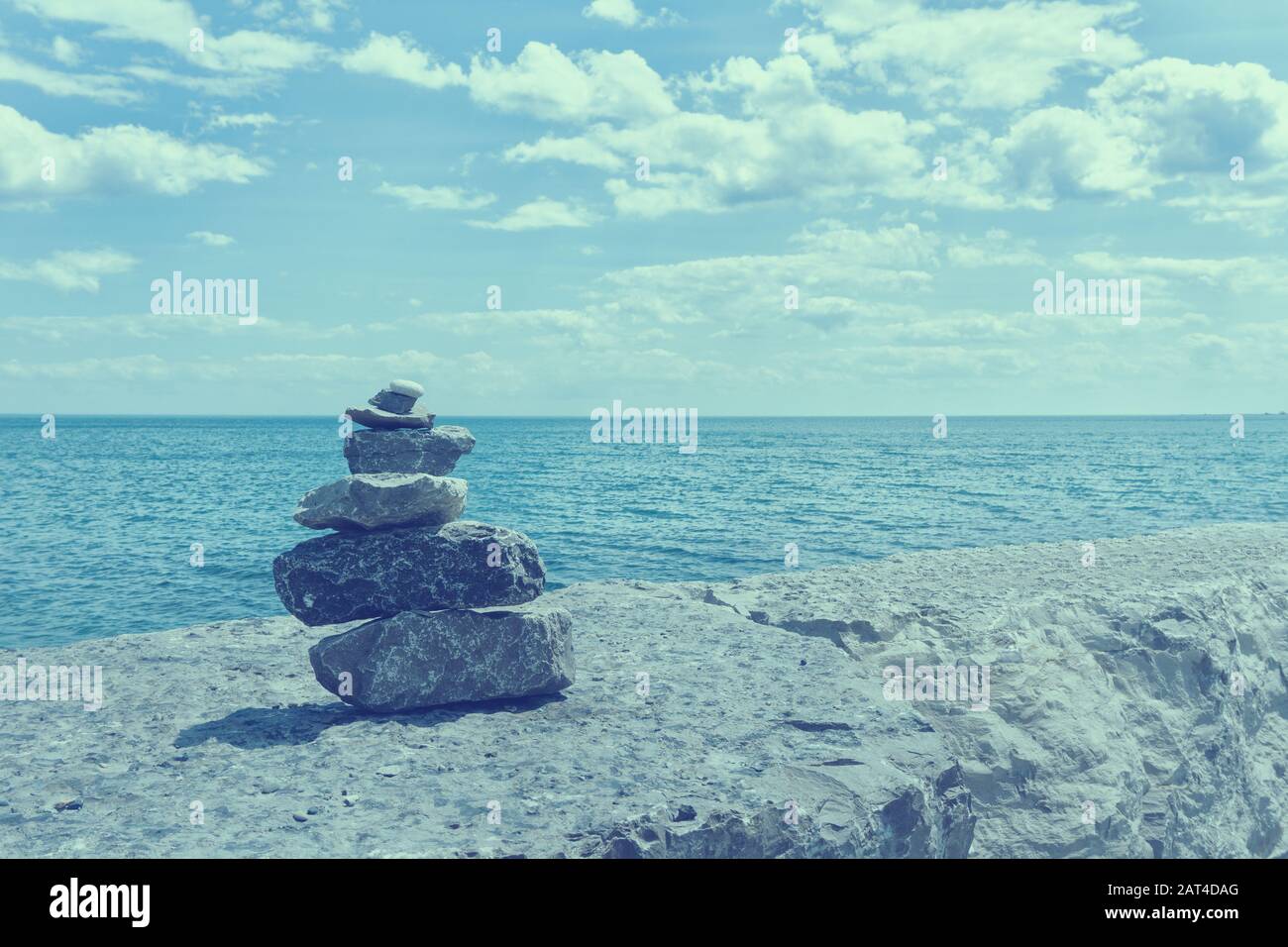 Wir waren hier - Blick auf Key Balmy Beach in Ontario, Kanada, Juni 2019 Stockfoto