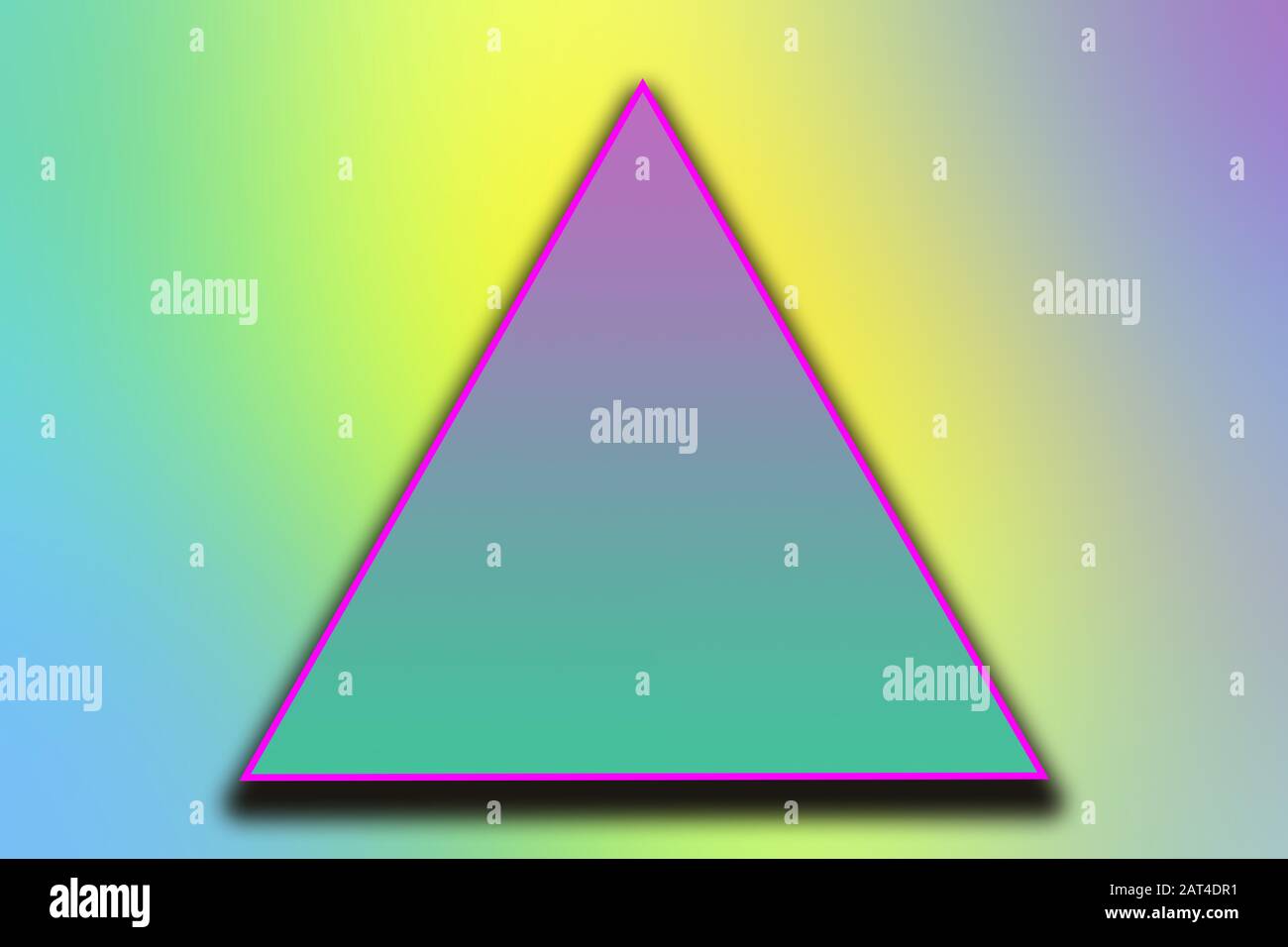 Ein abstraktes, dreieck-förmiges Hintergrundbild mit Verlauf. Stockfoto