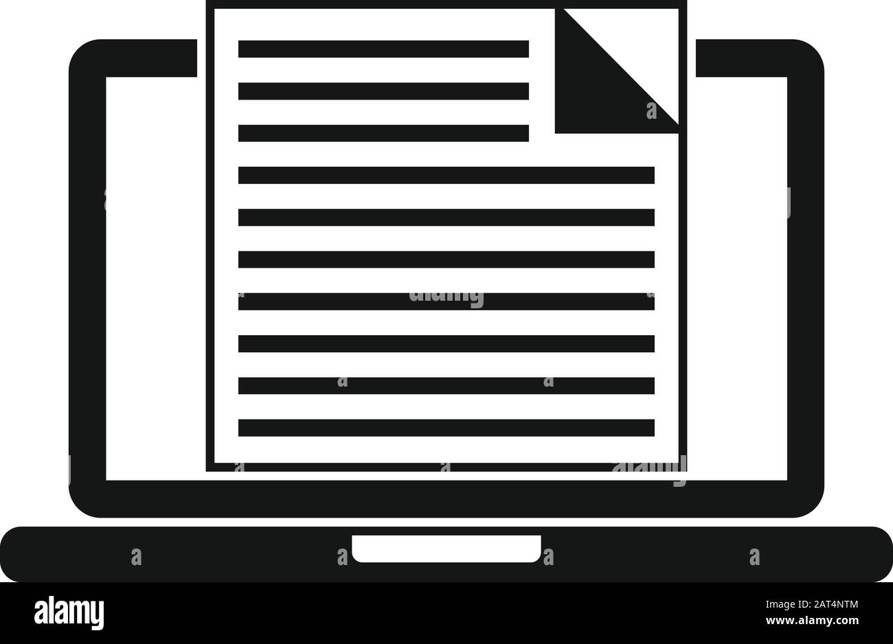 Symbol für die Laptop-Vorbereitung. Einfache Abbildung des auf weißem Hintergrund isolierten Symbols für die Vektoruntersuchung zur Laptop-Vorbereitung für das Webdesign Stock Vektor