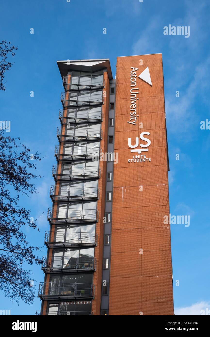 Unite Student Accommodation Block für Aston University, Birmingham Stockfoto