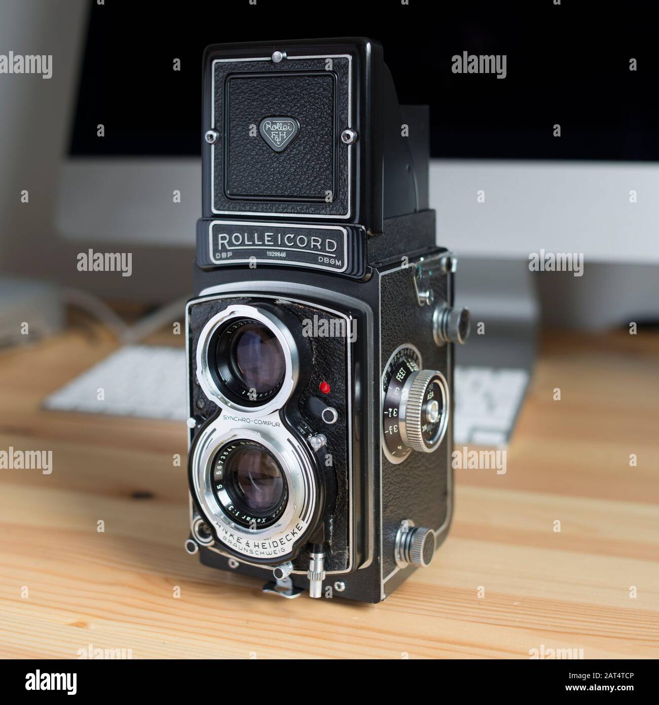 Rolleicord Reflex Kamera mit Doppelobjektiv Stockfoto