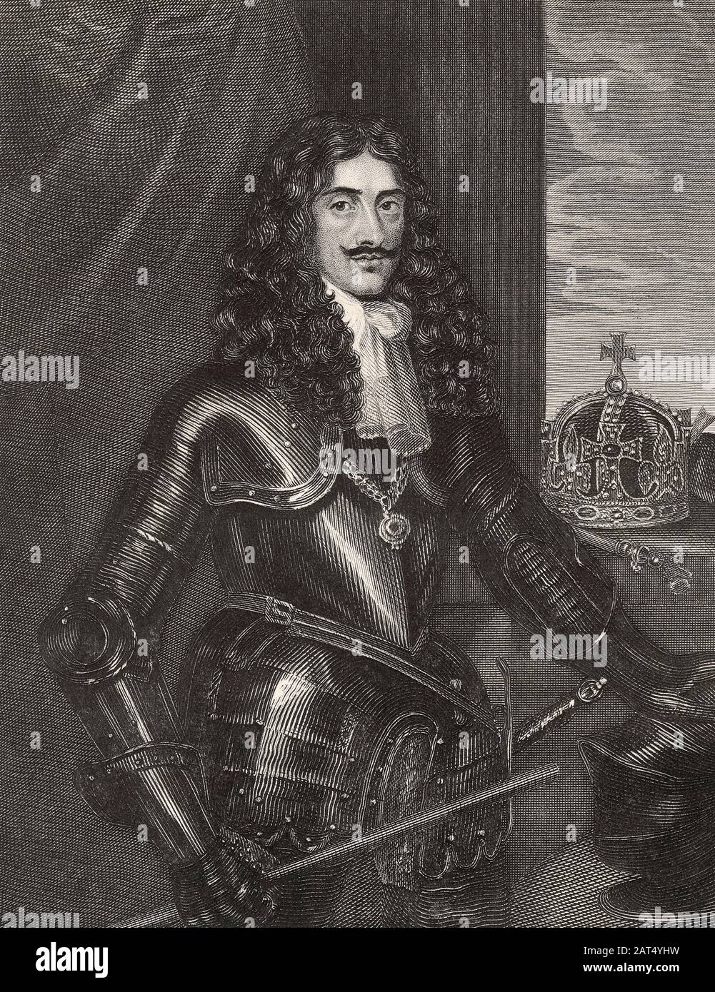 Karl II., 1630-1685, Monarch der drei Königreiche von England, Schottland und Irland Stockfoto