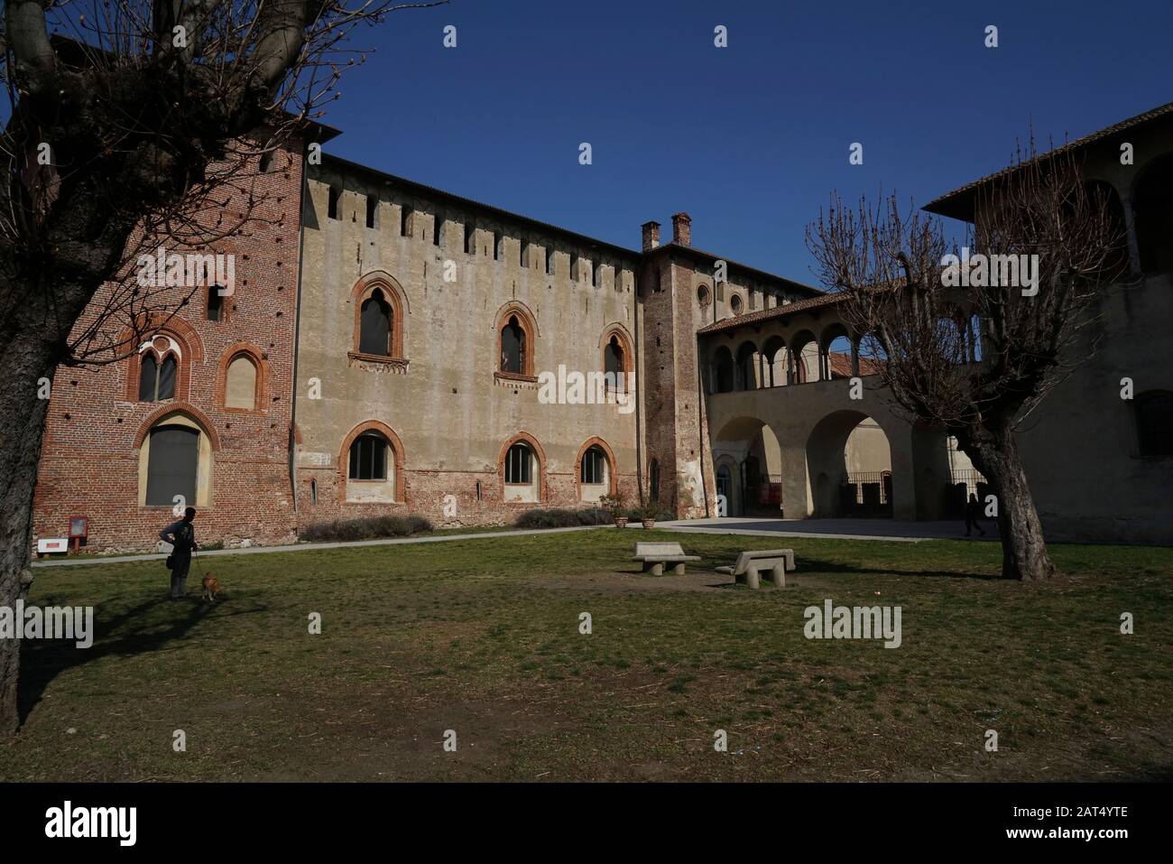 Castello Sforzesco, historisches Stadtzentrum, Vigevano, Lombardei, Italien, Europa Stockfoto