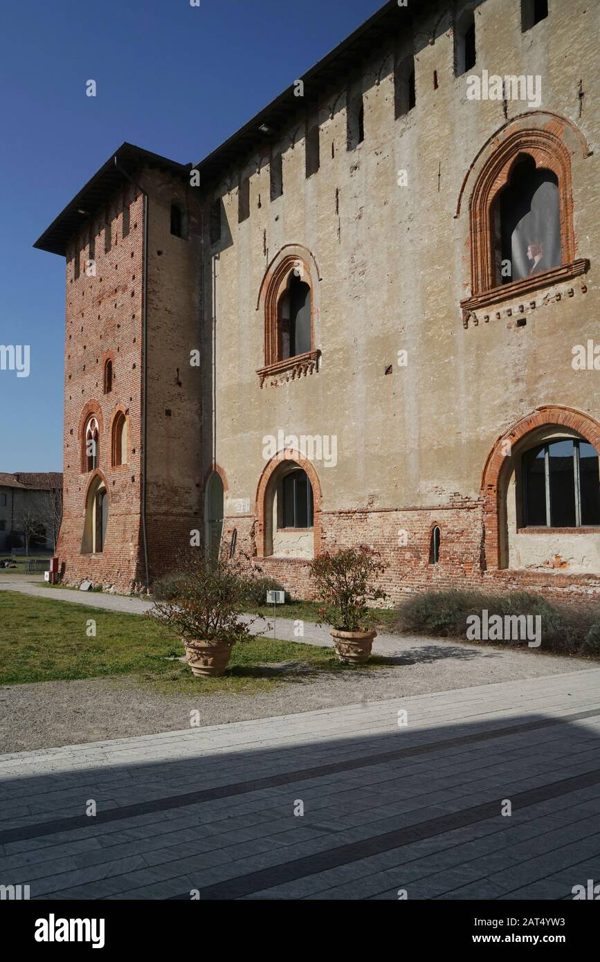 Castello Sforzesco, historisches Stadtzentrum, Vigevano, Lombardei, Italien, Europa Stockfoto