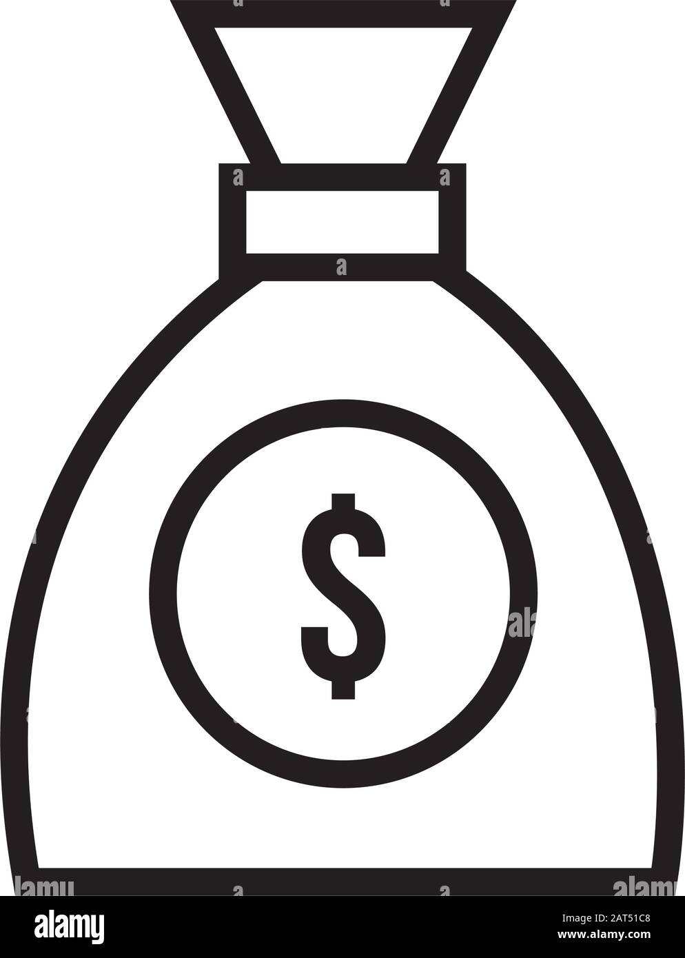 Geld Dollar bag isolierte Symbol Stock Vektor