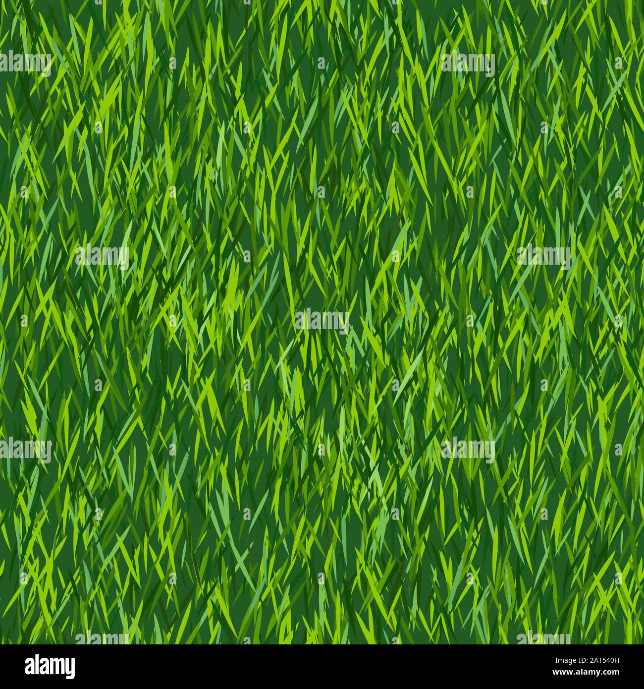 Grüne Grasstruktur oder Hintergrund. Nahtloses Muster. Federrasentextur. Neuer Grashintergrund. Stock Vektor