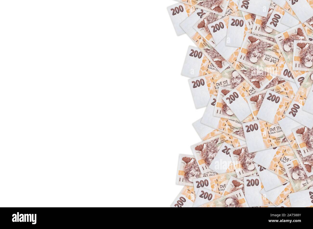 Jan Amos Komensky Portrait von Tschechischen Geld 200 Tschechische Korun Bank Note. Korun ist die nationale Währung der Tschechischen 1998 Stockfoto