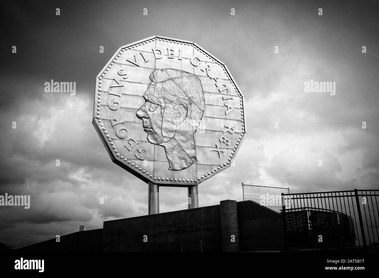Der kultige Big Nickel in Sudbury, Ontario Stockfoto