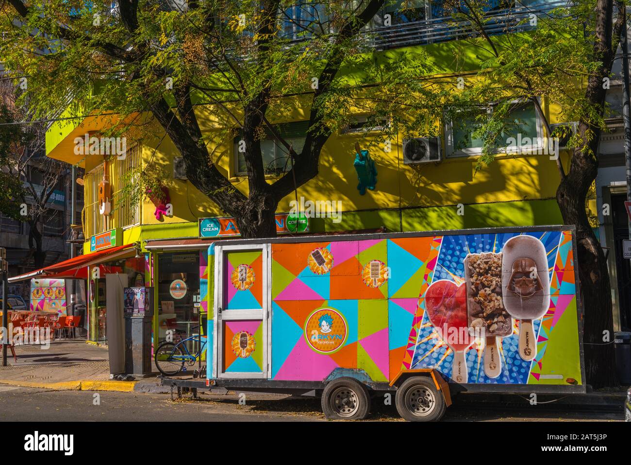 Grafitti im Stadtviertel von Palermo, der Hauptstadt des Bundesstaates Buenos Aires, Argentinien, Lateinamerika Stockfoto