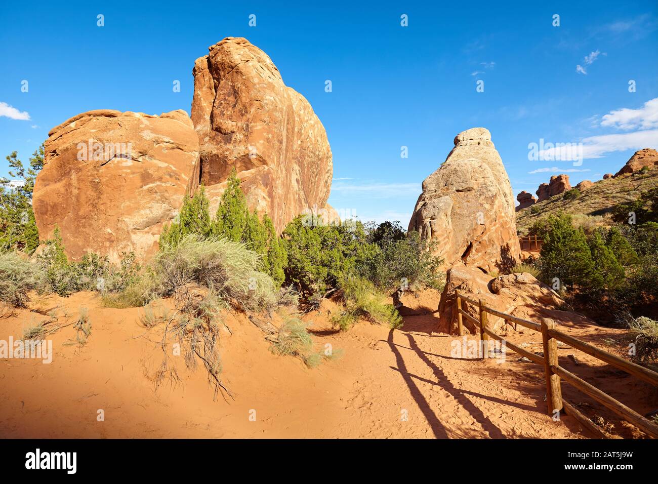 Wanderweg im Arches National Park, Utah, USA. Stockfoto