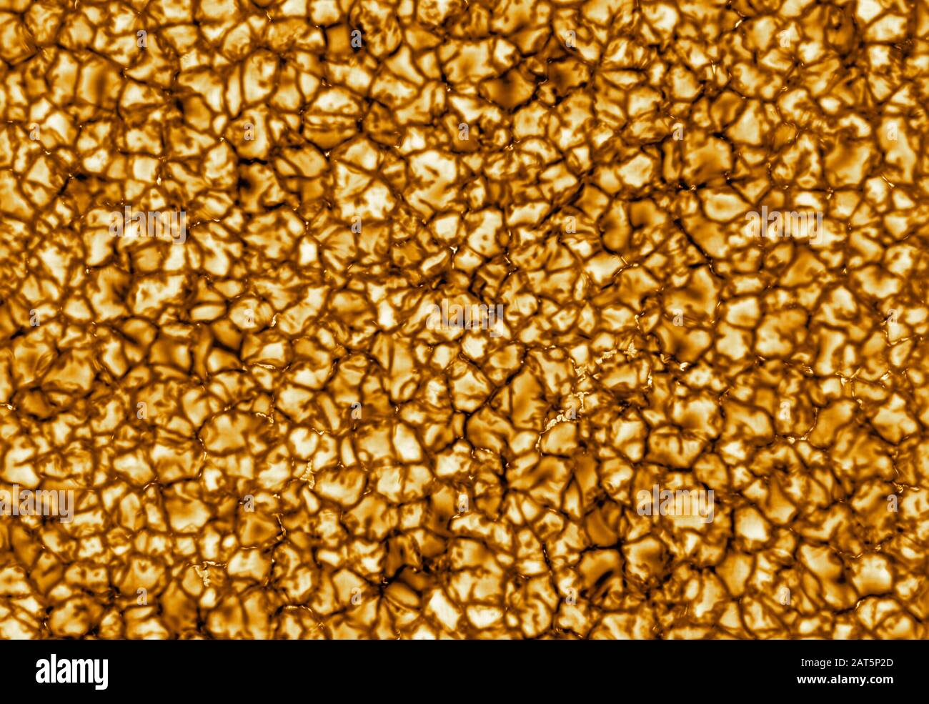 Die SONNE - 27. Januar 2019 - Die ersten Bilder des Inouye Solar Telescope von NSF sind die bisher detailliertesten Bilder der Sonnenoberfläche, die sich verspotten können Stockfoto