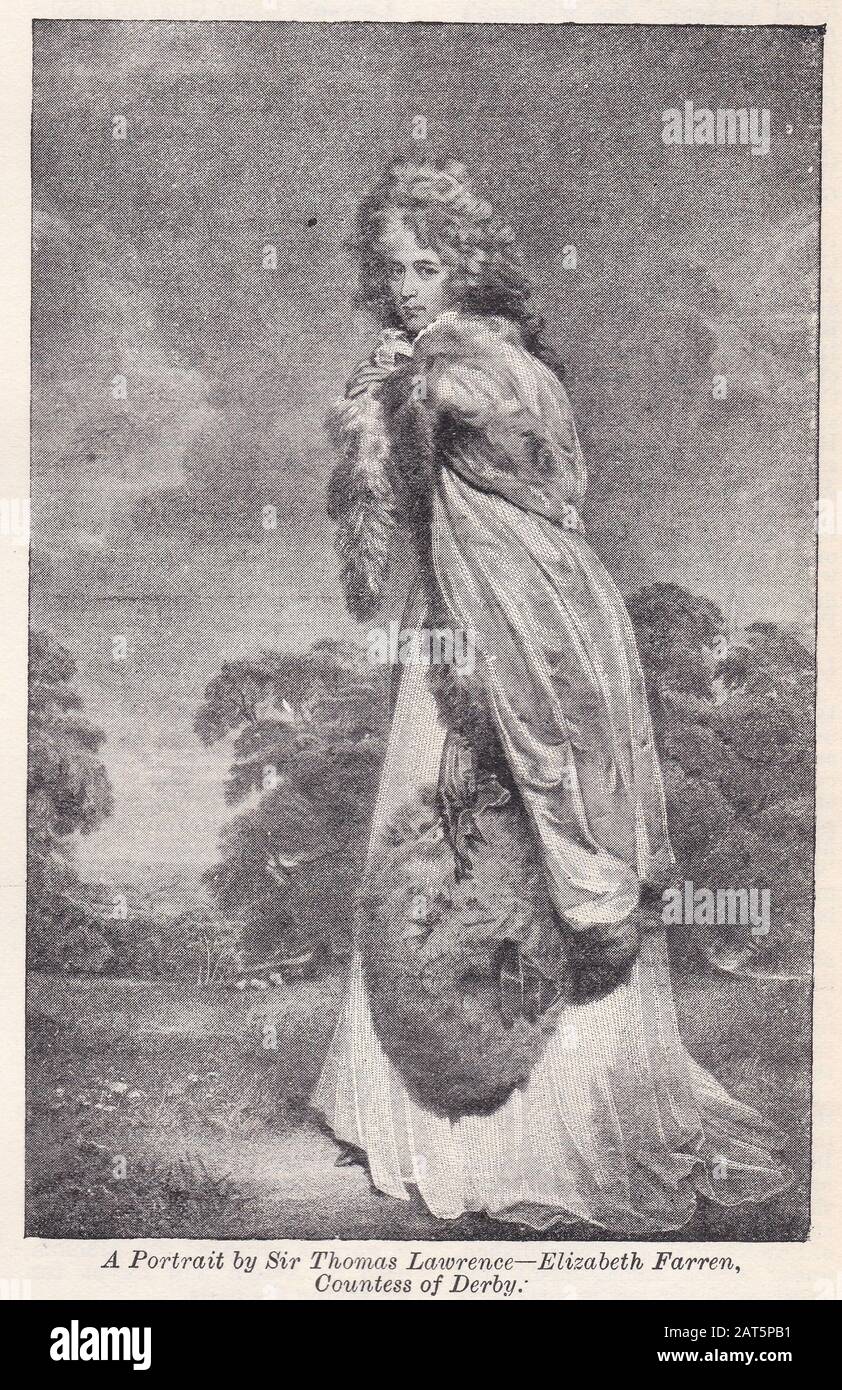 Porträt von Elizabeth Farren, Countess of Derby von Sir Thomas Lawrence. Stockfoto