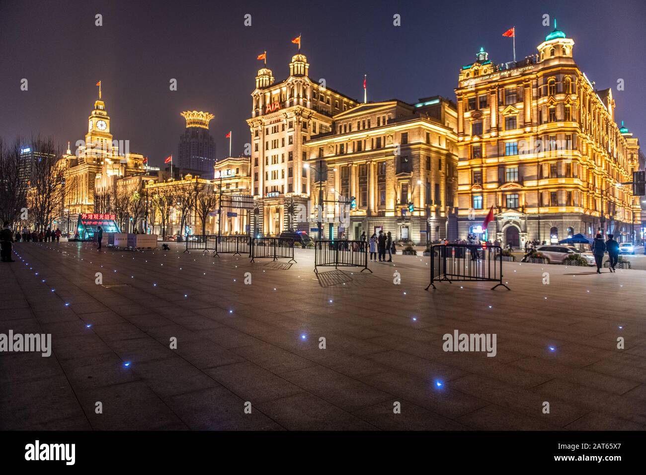 Shanghai, China, 28. Januar 2020, Hat Der Bund im Zuge des Coronavirus Ausbruchs fast leblos gemacht Stockfoto
