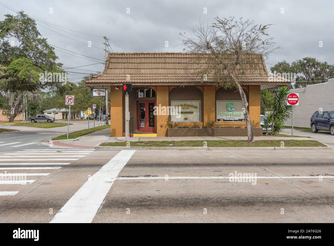 Finanzabteilung EST. 1922 CRA City of Groveland, Florida USA Stockfoto