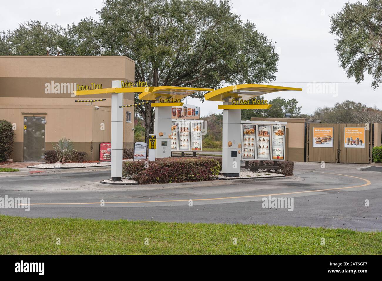 McDonalds Drive Drive-Through Groveland, Florida USA Stockfoto