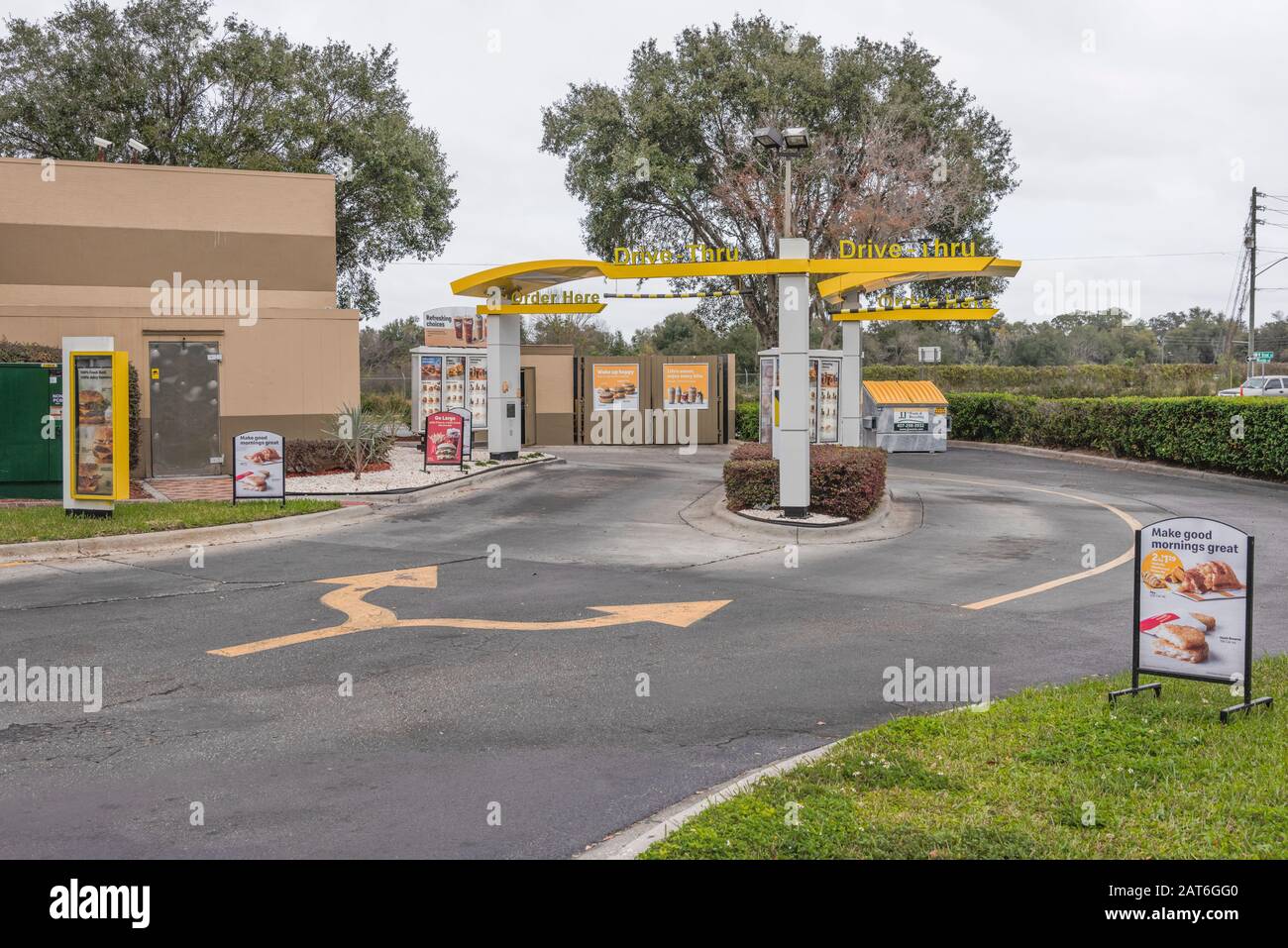 McDonalds Drive Drive-Through Groveland, Florida USA Stockfoto