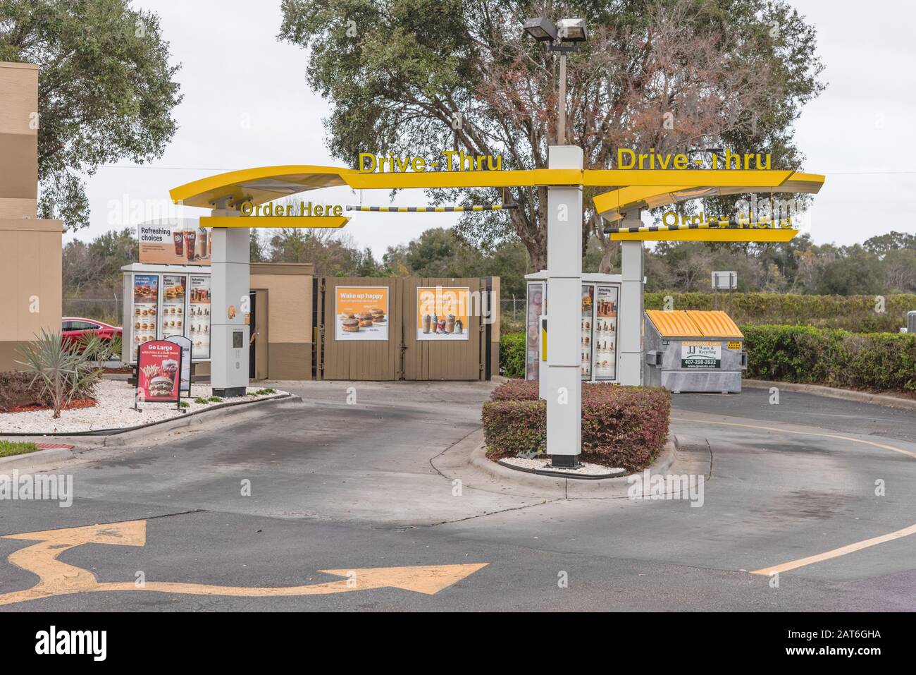 McDonalds Drive Drive-Through Groveland, Florida USA Stockfoto