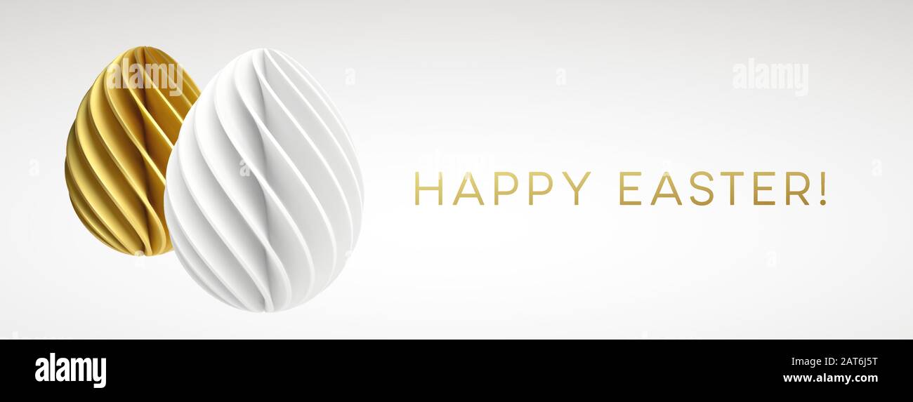 Modernes modisches Ostergeig aus abstraktem Origami-Papier. 3D-realistische Vektorgrafiken für die Gestaltung von Flyern, Broschüren, Broschüren, Postern und Karten. Vektor Stock Vektor