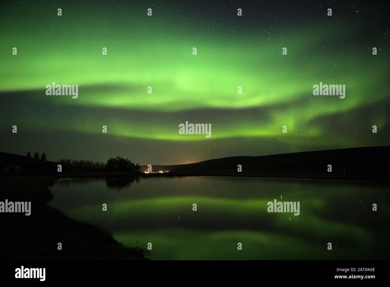 Nordlichter, in Nordisland Stockfoto