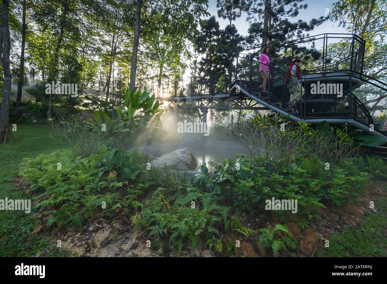 Titiwangsa Lake Recreational Park in Kuala Lumpur am Morgen Stockfoto