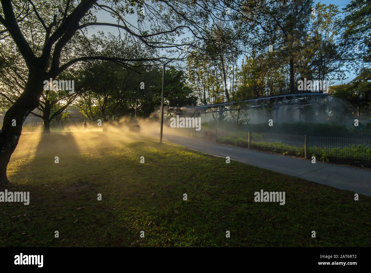 Titiwangsa Lake Recreational Park in Kuala Lumpur am Morgen Stockfoto