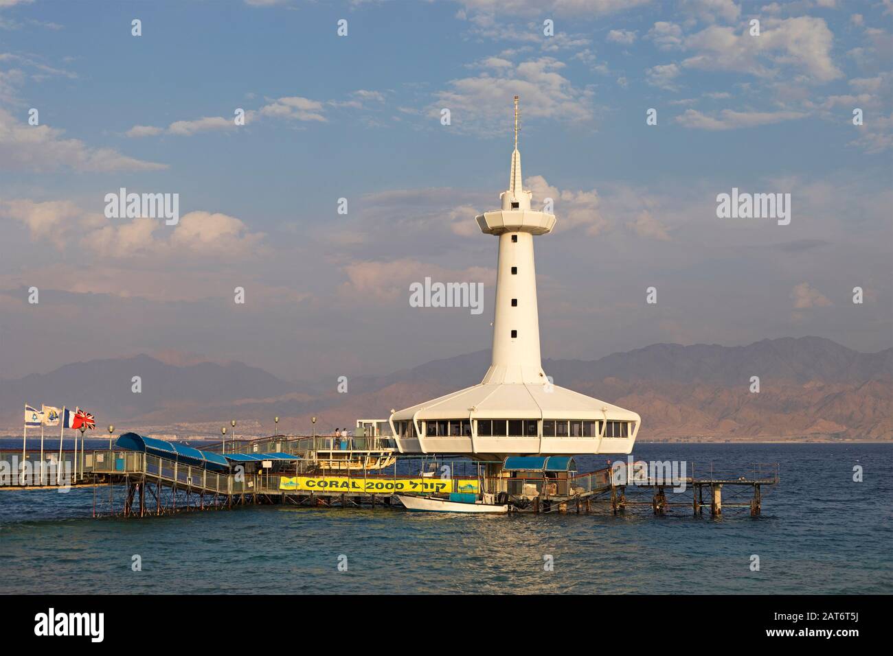 Unterwasserobservatorium Marineparkturm im Roten Meer Stockfoto