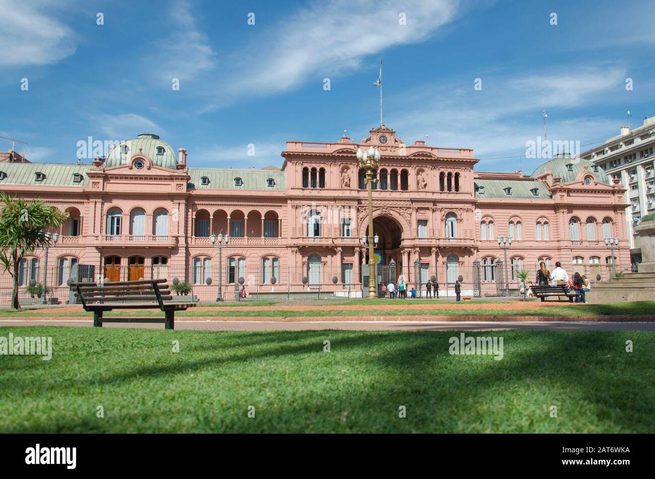 Pink House, Casa Rosada, Executive Mansion und Büro des Präsidenten von Argentinien, in Buenos Aires, Capital Federal Stockfoto