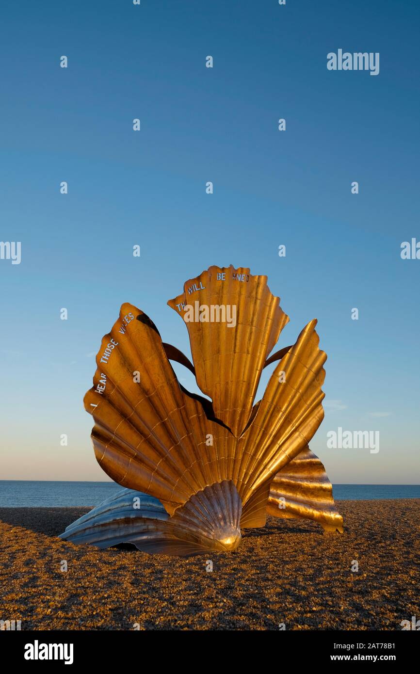 Abend im Aldeburgh Scallop - Aldeburgh, Suffolk Stockfoto