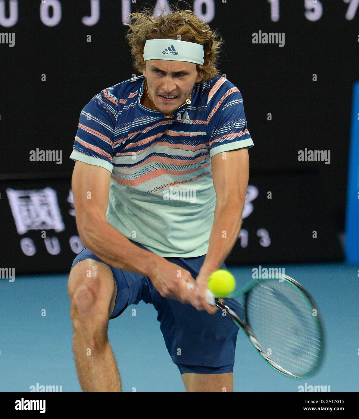 Melbourne, Australien. Januar 2020. D11 Alexander Zverev (GER) im Halbfinalspiel Foto Anne Parker International Sports Fotos Ltd/Alamy Live News Stockfoto